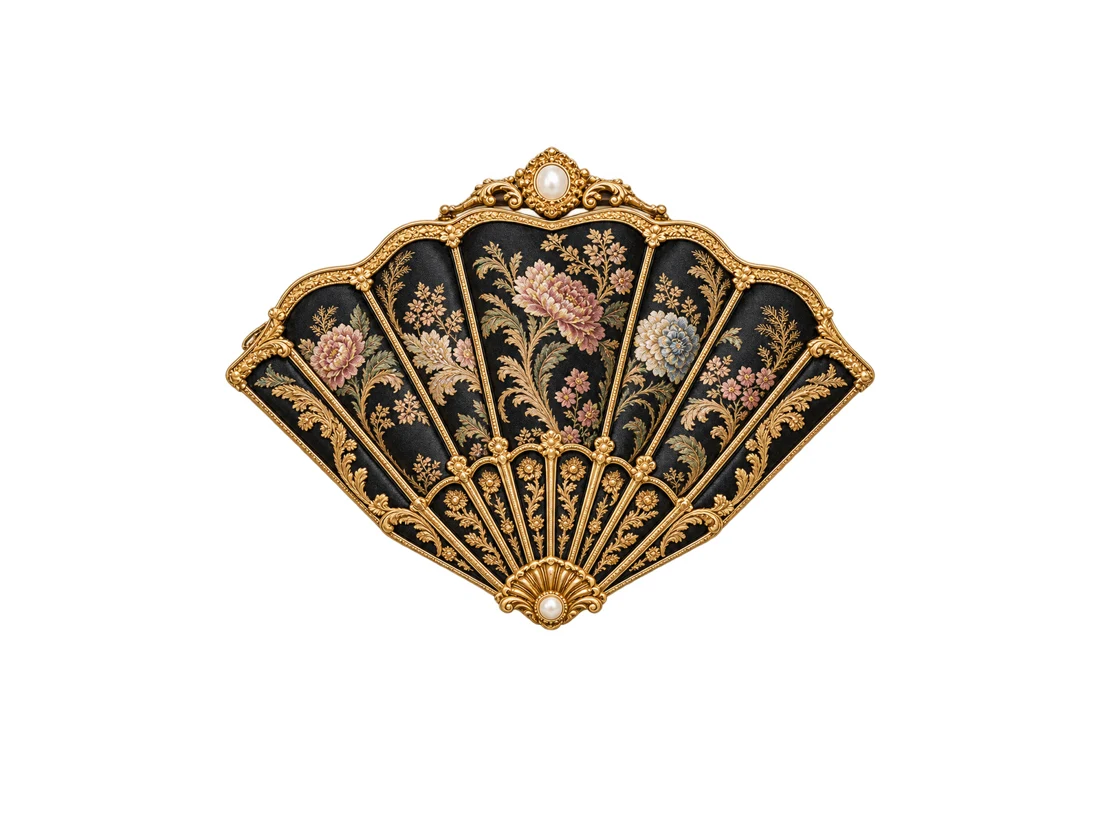 Gilded Fan Evening Bag